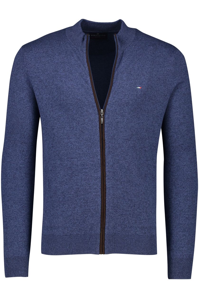 Portofino vest blauw merinowol