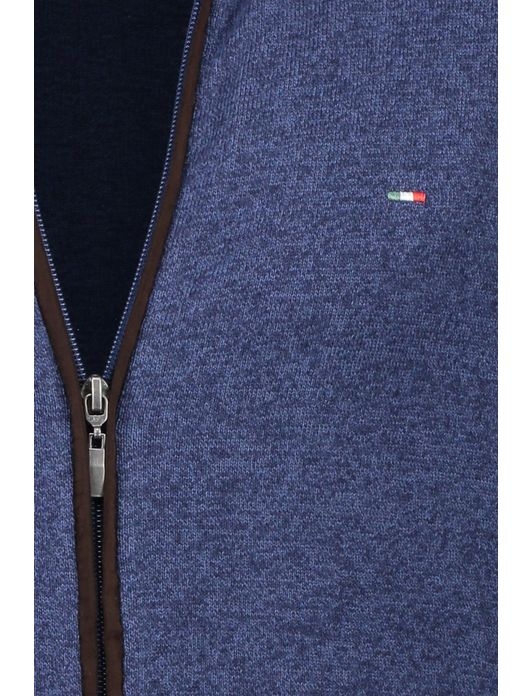 Portofino vest blauw gemeleerd