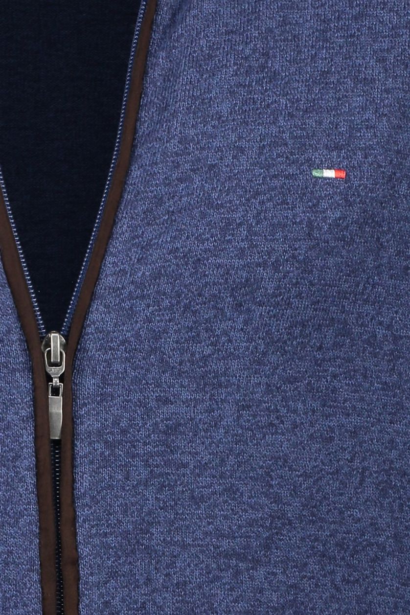 Portofino vest blauw merinowol