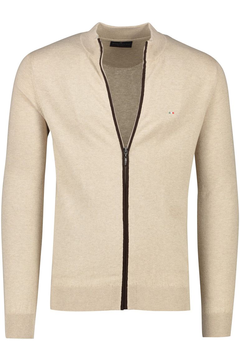 Portofino vest beige gemeleerd