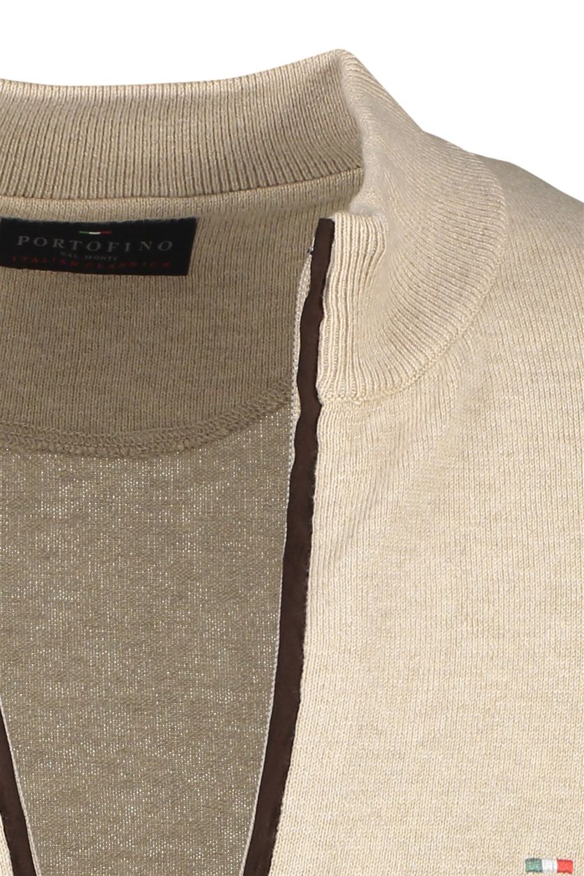 Portofino vest beige katoen en kasjmier