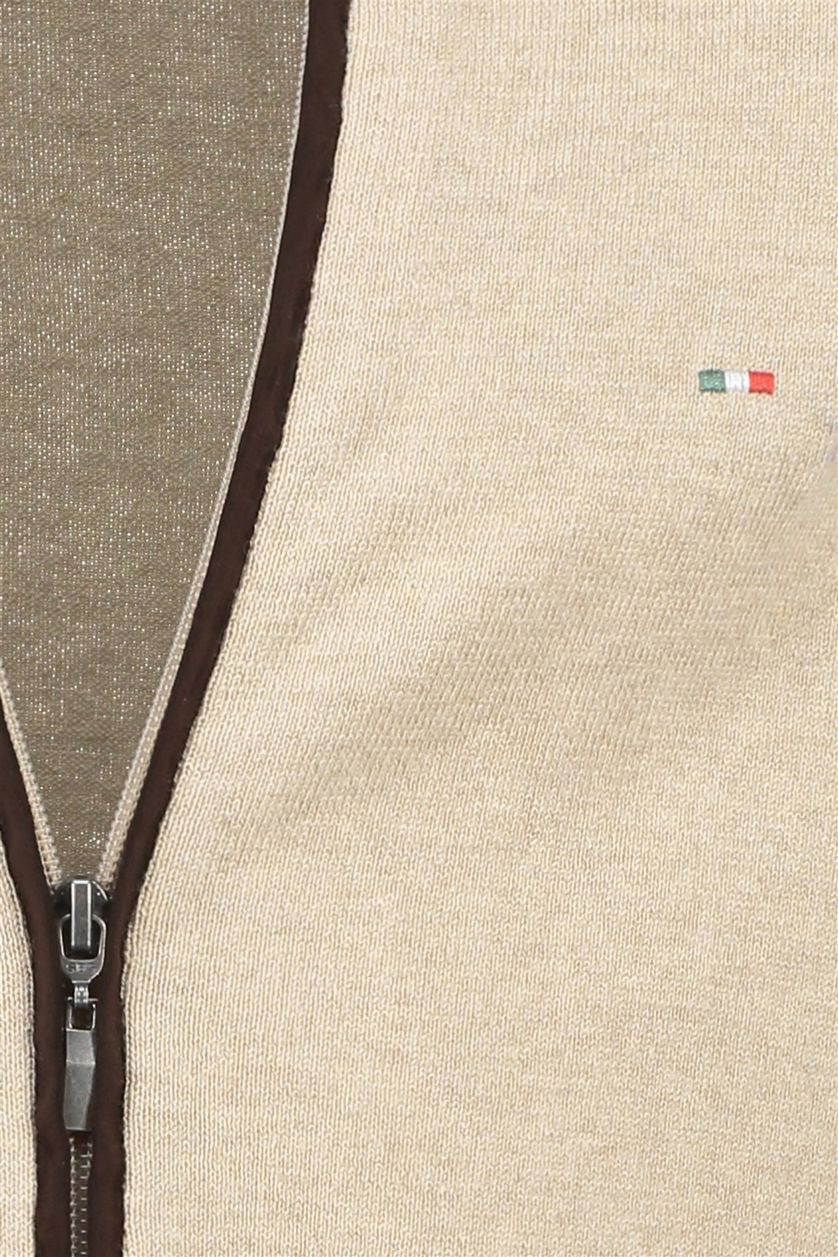 Portofino vest beige katoen en kasjmier
