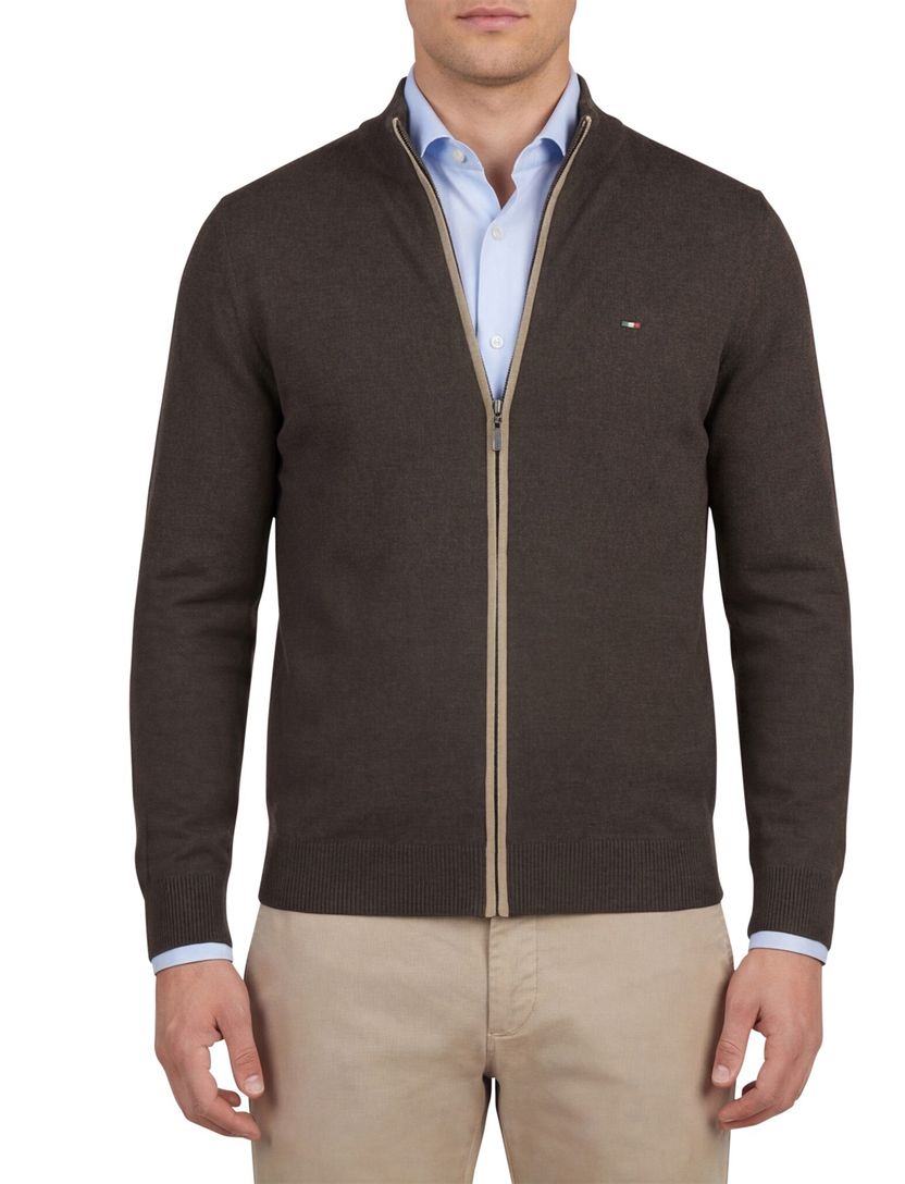 Portofino vest bruin extra lang