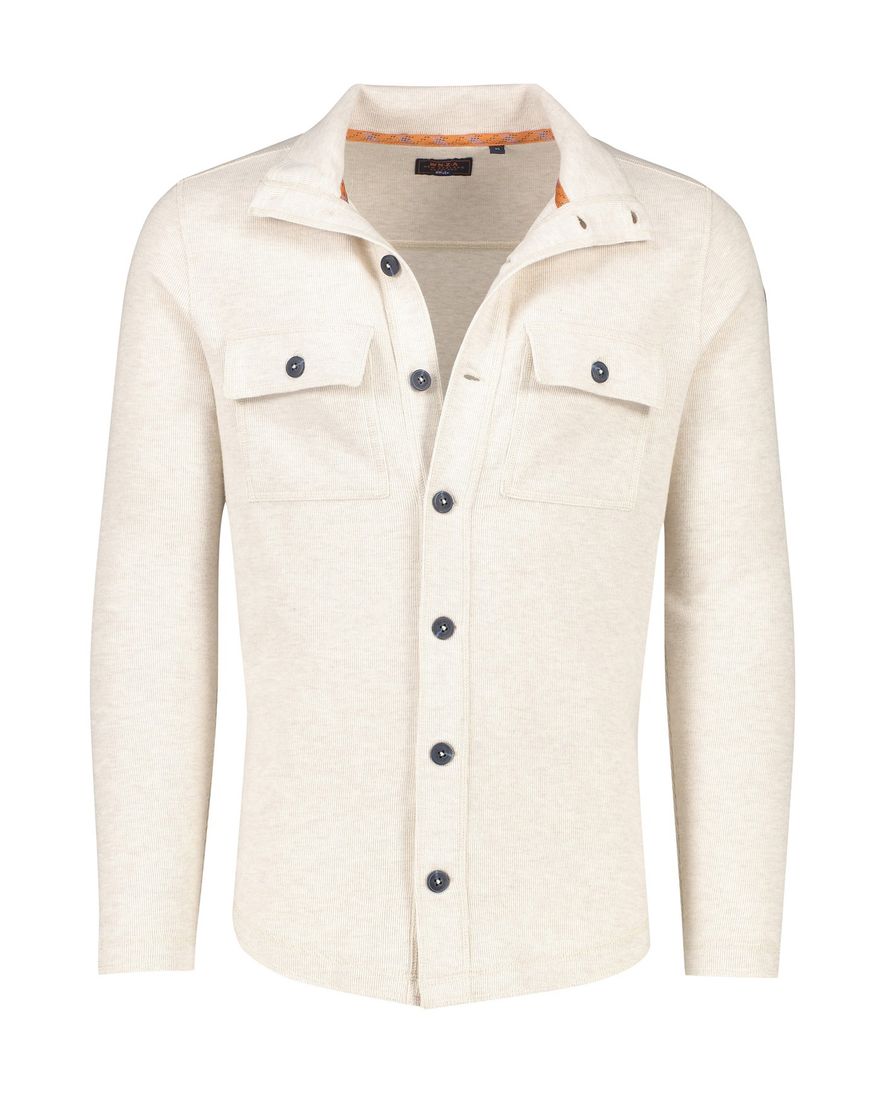 New Zealand overshirt beige effen katoen