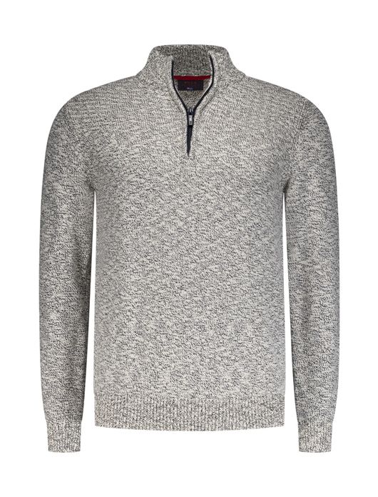 New Zealand trui grijs half zip