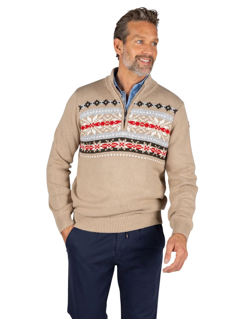 NZA sweater bruin katoen printje