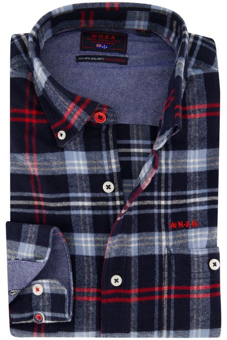 New Zealand overhemd blauw geruit