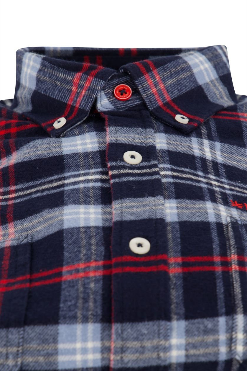 New Zealand overhemd blauw geruit normale fit