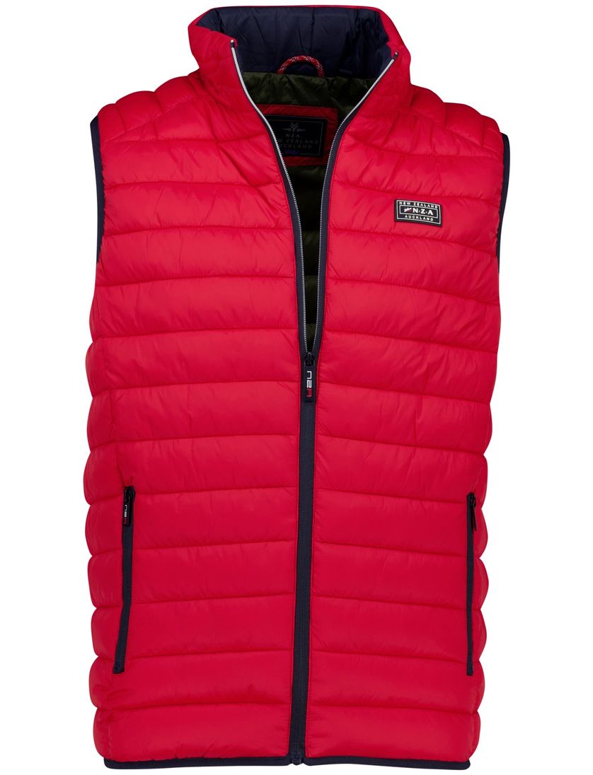 bodywarmer NZA rood effen polyamide normale fit