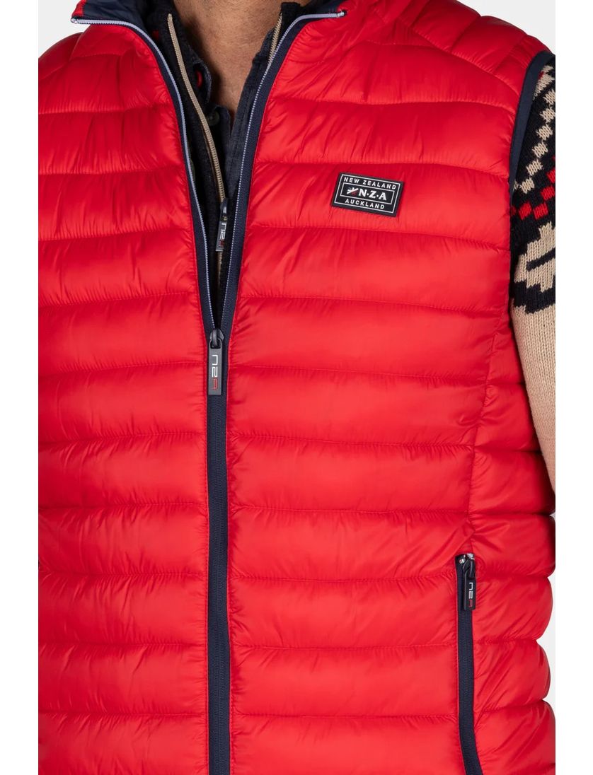 bodywarmer NZA rood effen polyamide normale fit