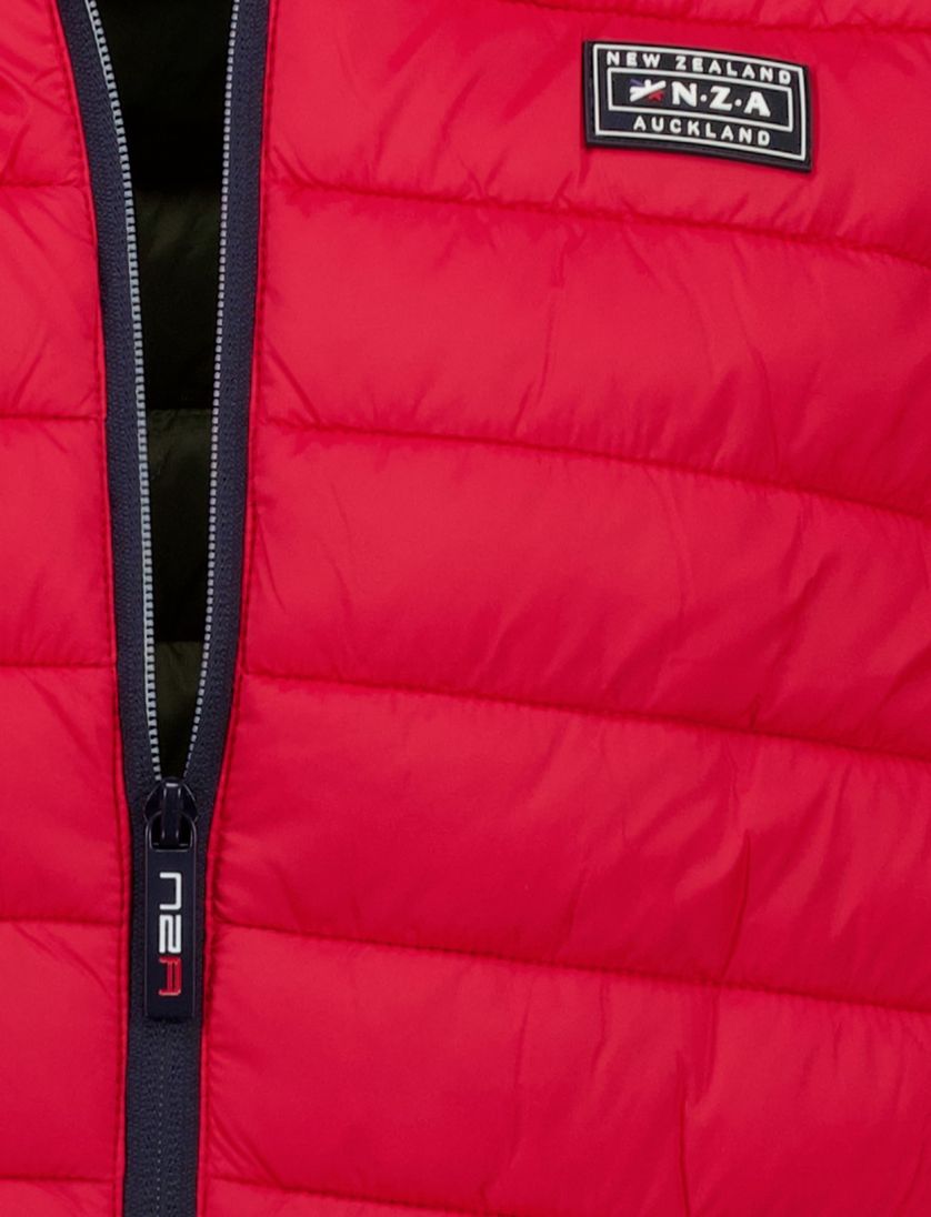 bodywarmer NZA rood effen polyamide normale fit