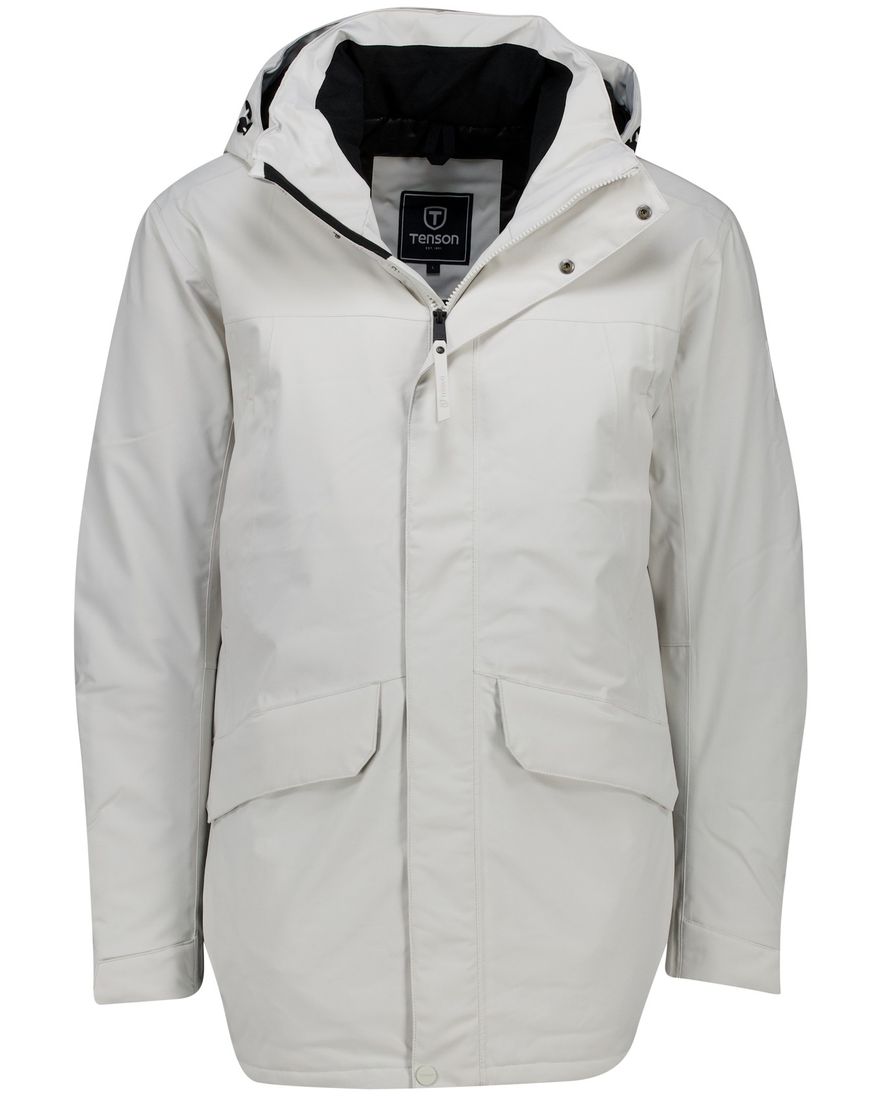 Tenson Chris winterjas wit parka met capuchon