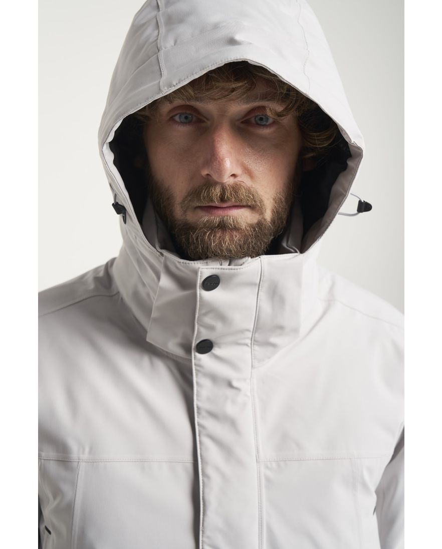 Tenson Chris winterjas wit parka met capuchon