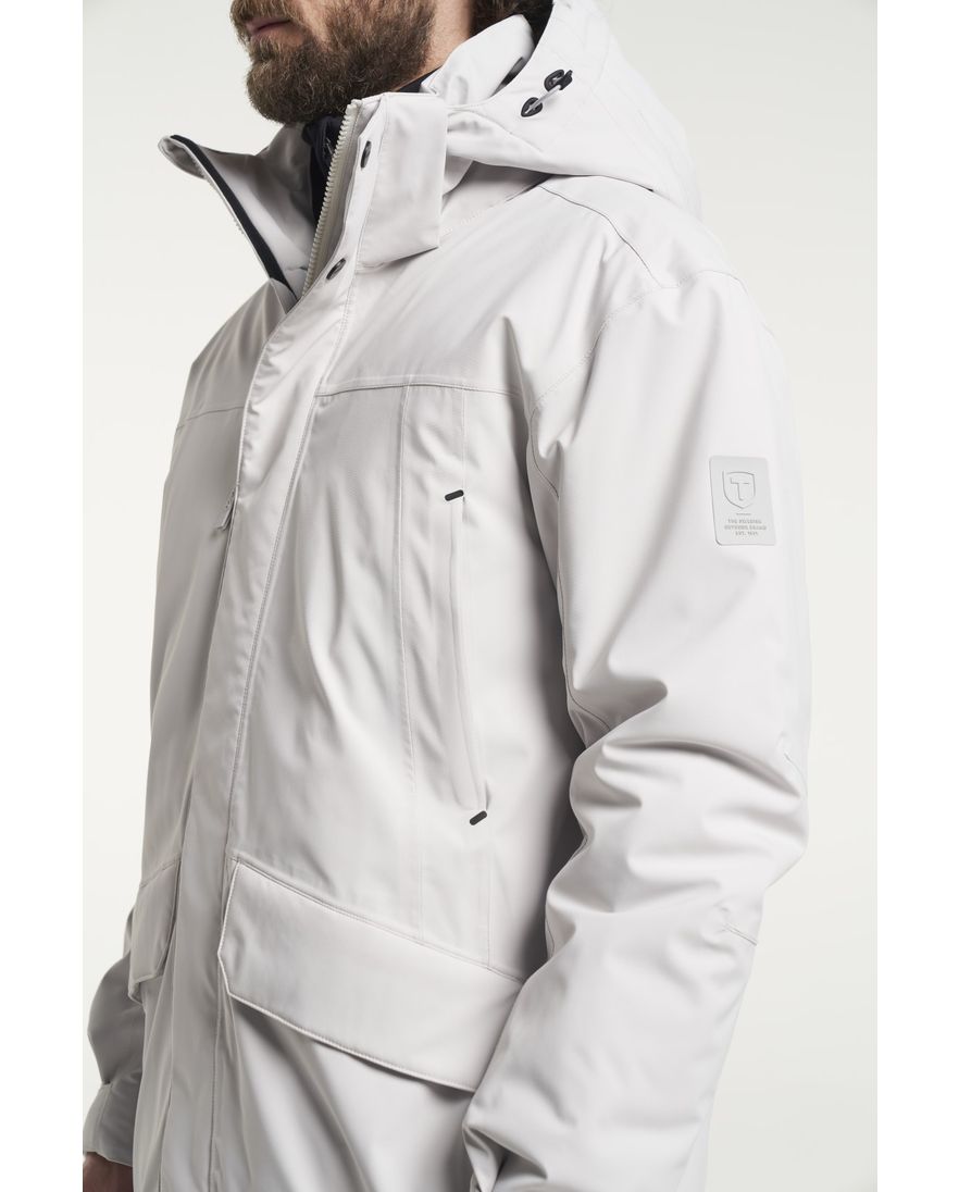 Tenson Chris winterjas wit parka met capuchon
