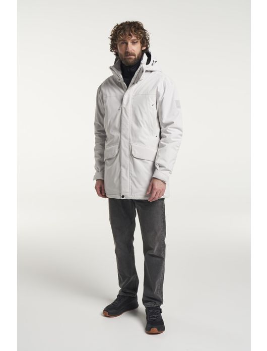 winterjas wit Tenson Chris parka met capuchon