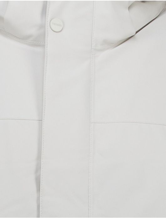 winterjas wit Tenson Chris parka met capuchon