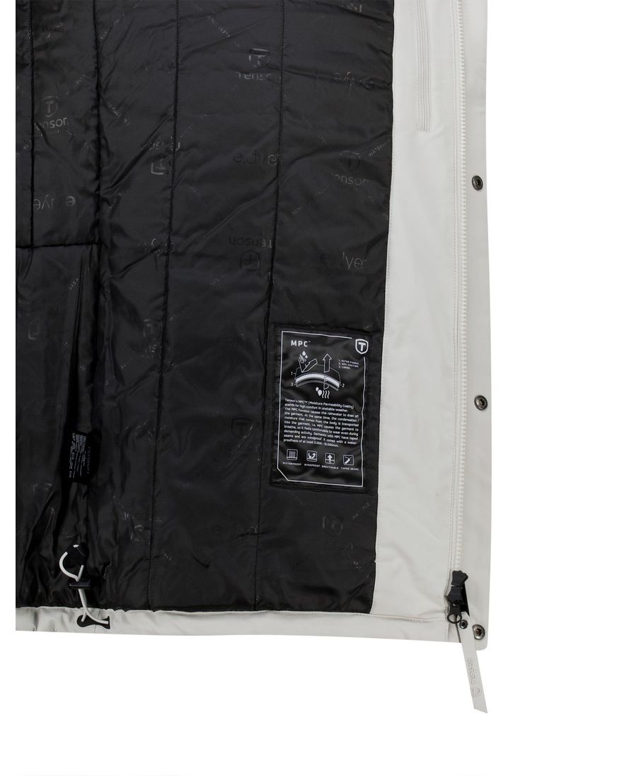 Tenson Chris winterjas wit parka met capuchon