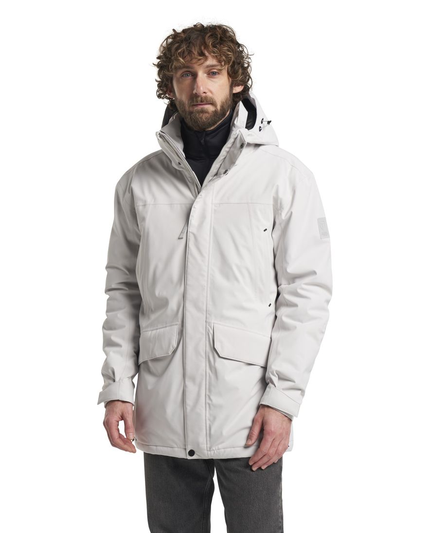 Tenson Chris winterjas wit parka met capuchon