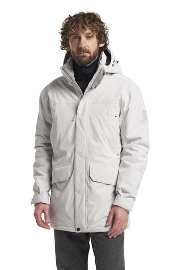 Tenson winterjas Tenson Chris wit parka met capuchon