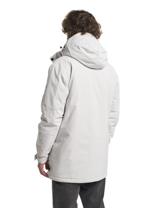 winterjas wit Tenson Chris parka met capuchon