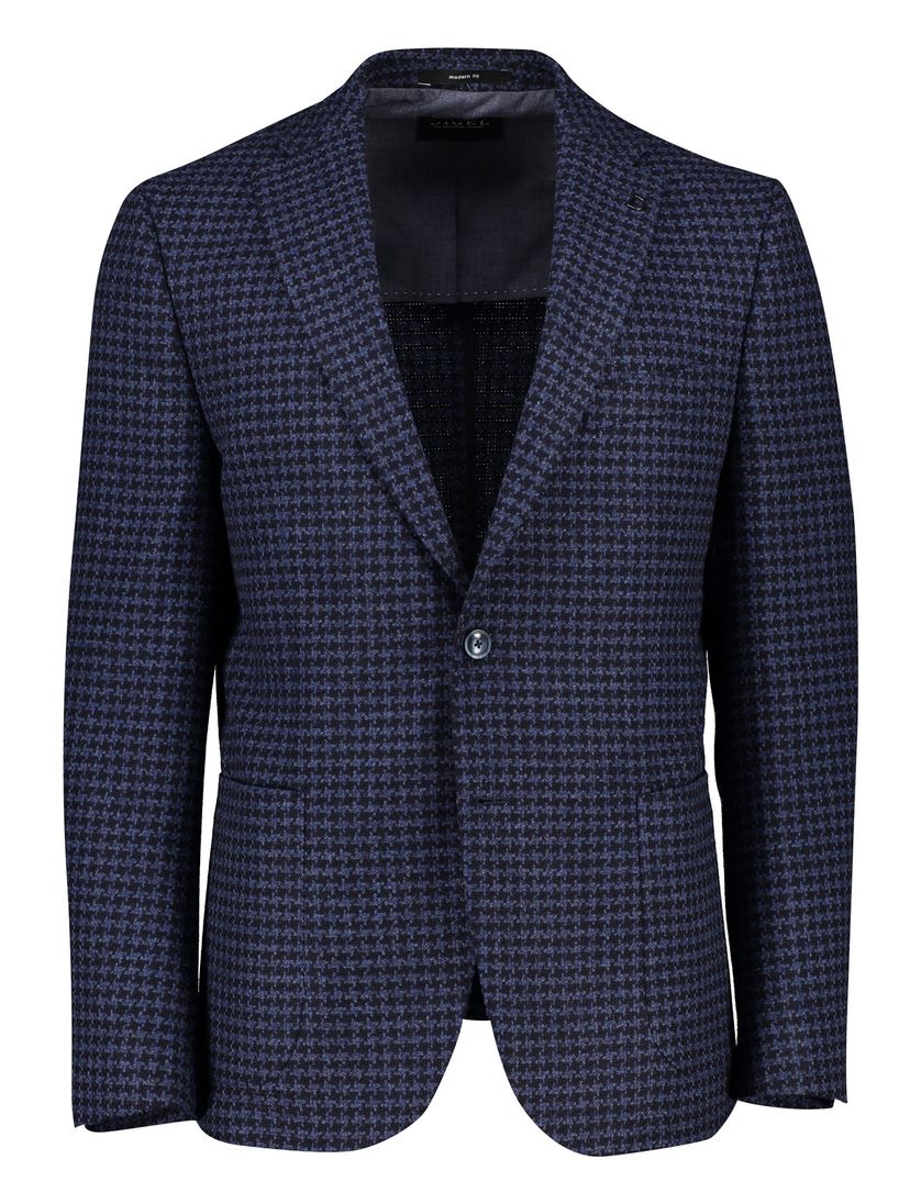 Digel colbert donkerblauw geprint normale fit