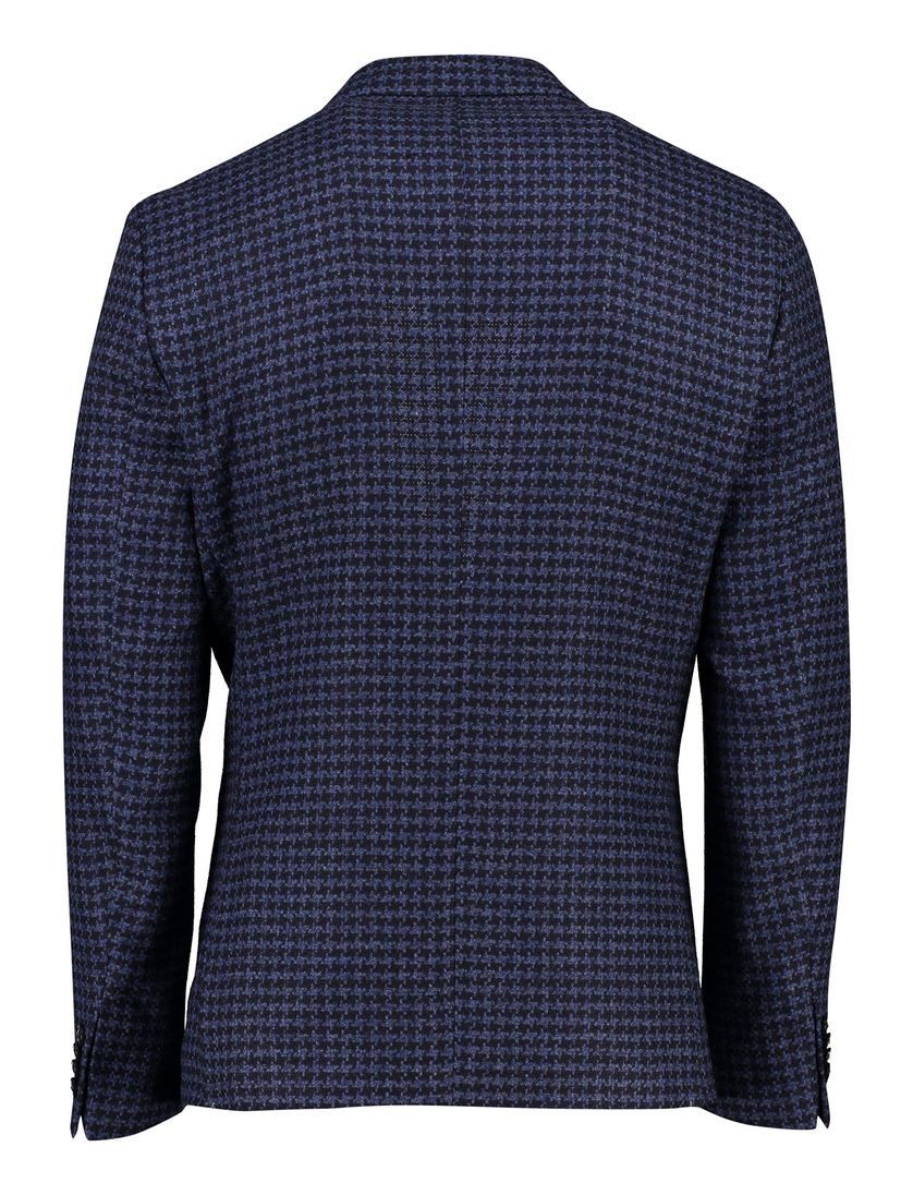 Digel colbert donkerblauw geprint normale fit