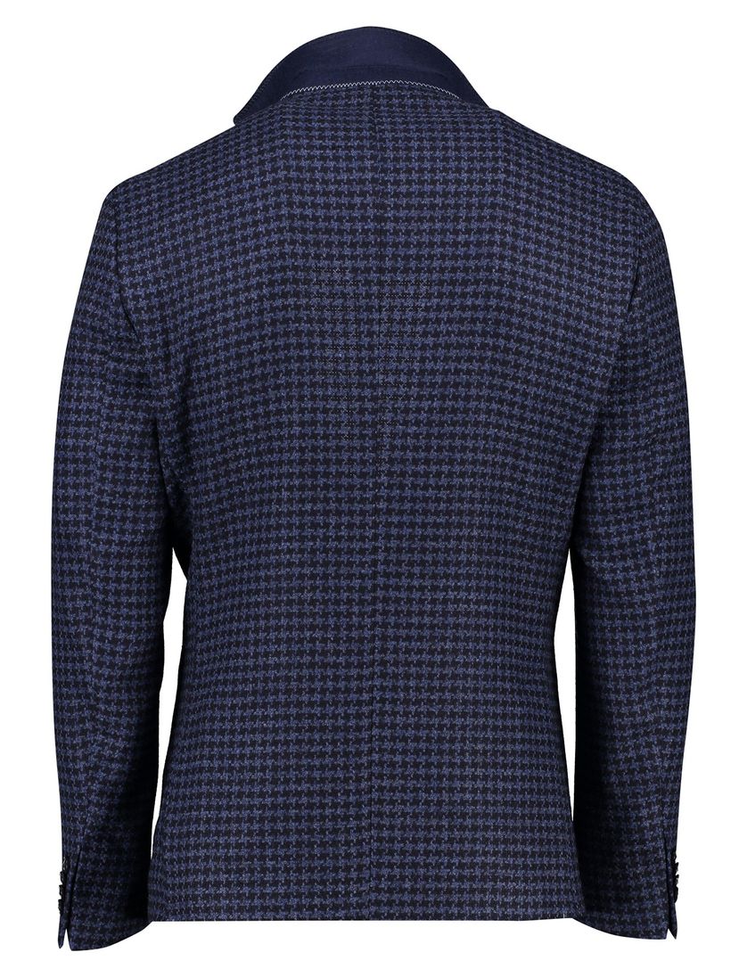 Digel colbert donkerblauw geprint normale fit