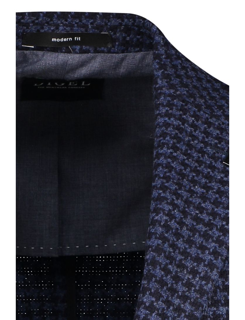 Digel colbert donkerblauw geprint normale fit