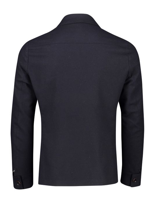 Carl Gross overshirt donkerblauw effen