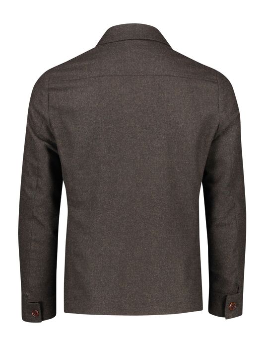 Carl Gross overshirt bruin effen