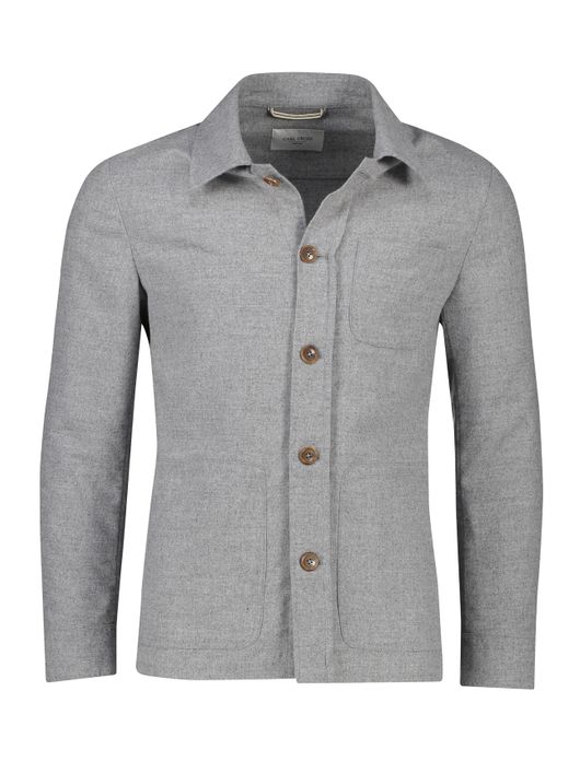 Carl Gross overshirt grijs effen