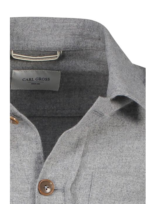 Carl Gross overshirt grijs effen