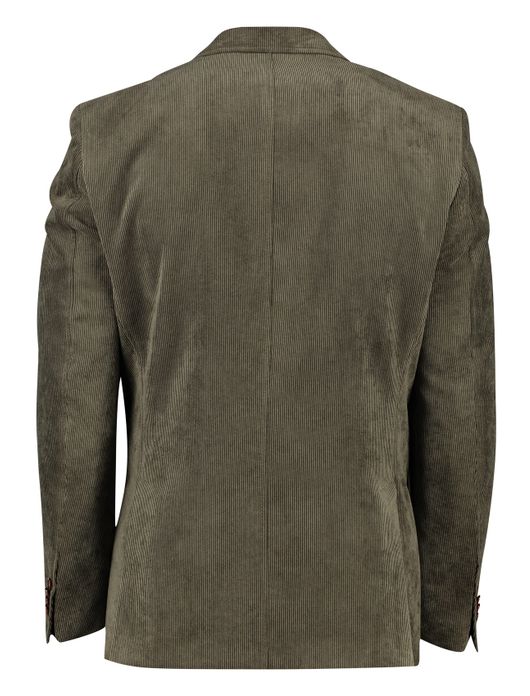 Carl Gross colbert groen modern fit corduroy borstzak