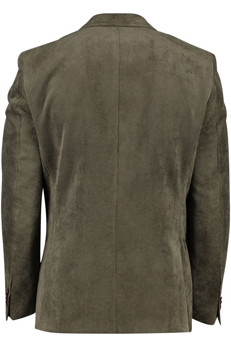 Carl Gross colbert groen modern fit corduroy borstzak