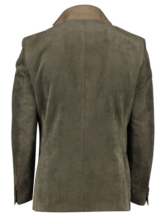 Carl Gross colbert groen modern fit corduroy borstzak