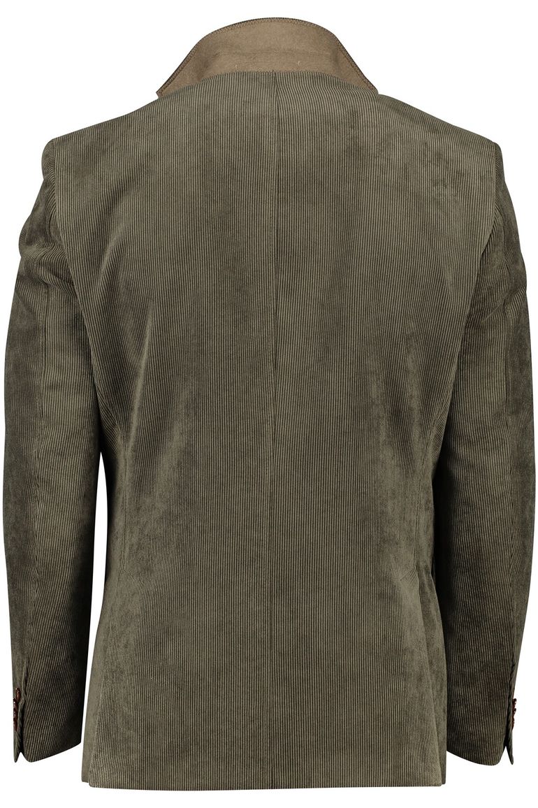 Carl Gross colbert groen modern fit corduroy borstzak