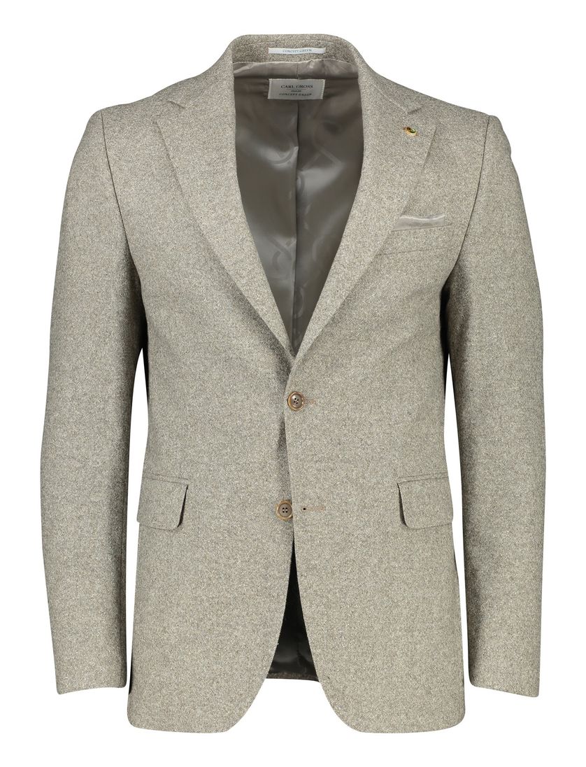 Carl Gross colbert grijs bruin wit gemêleerd Sharp Fit