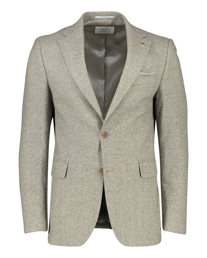 Carl Gross colbert grijs bruin wit gemêleerd Sharp Fit
