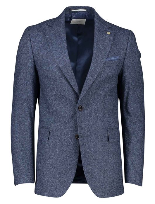 Carl Gross colbert donkerblauw Sharp Fit gemêleerd wol