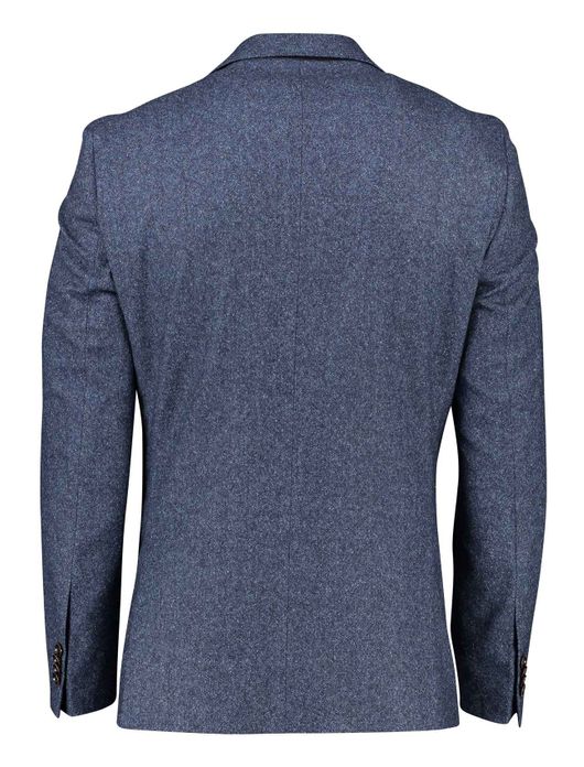 Carl Gross colbert donkerblauw Sharp Fit gemêleerd wol