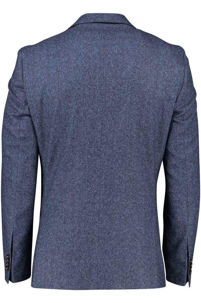 Carl Gross colbert donkerblauw Sharp Fit gemêleerd wol