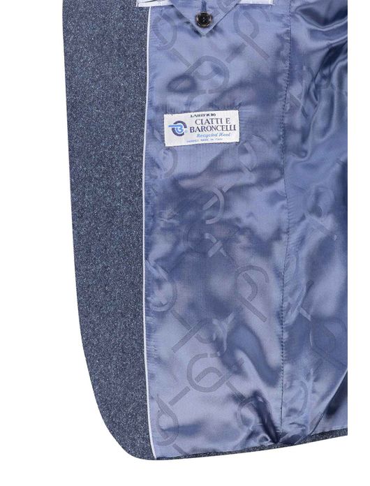 Carl Gross colbert donkerblauw Sharp Fit gemêleerd wol