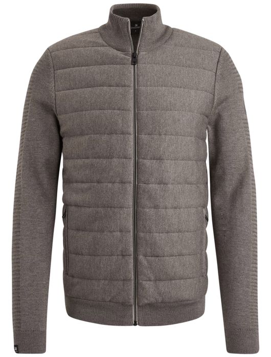 vest Vanguard beige effen katoen outdoor rits