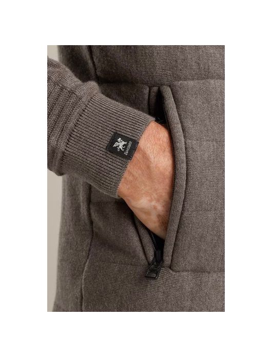 vest Vanguard beige effen katoen outdoor rits