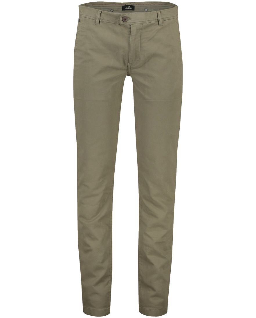 Vanguard chino bruin effen katoen