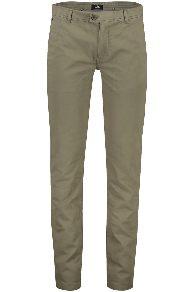 Vanguard chino bruin effen katoen