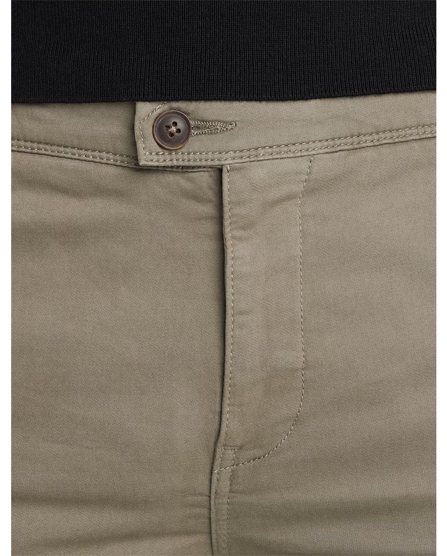 Vanguard chino bruin effen katoen