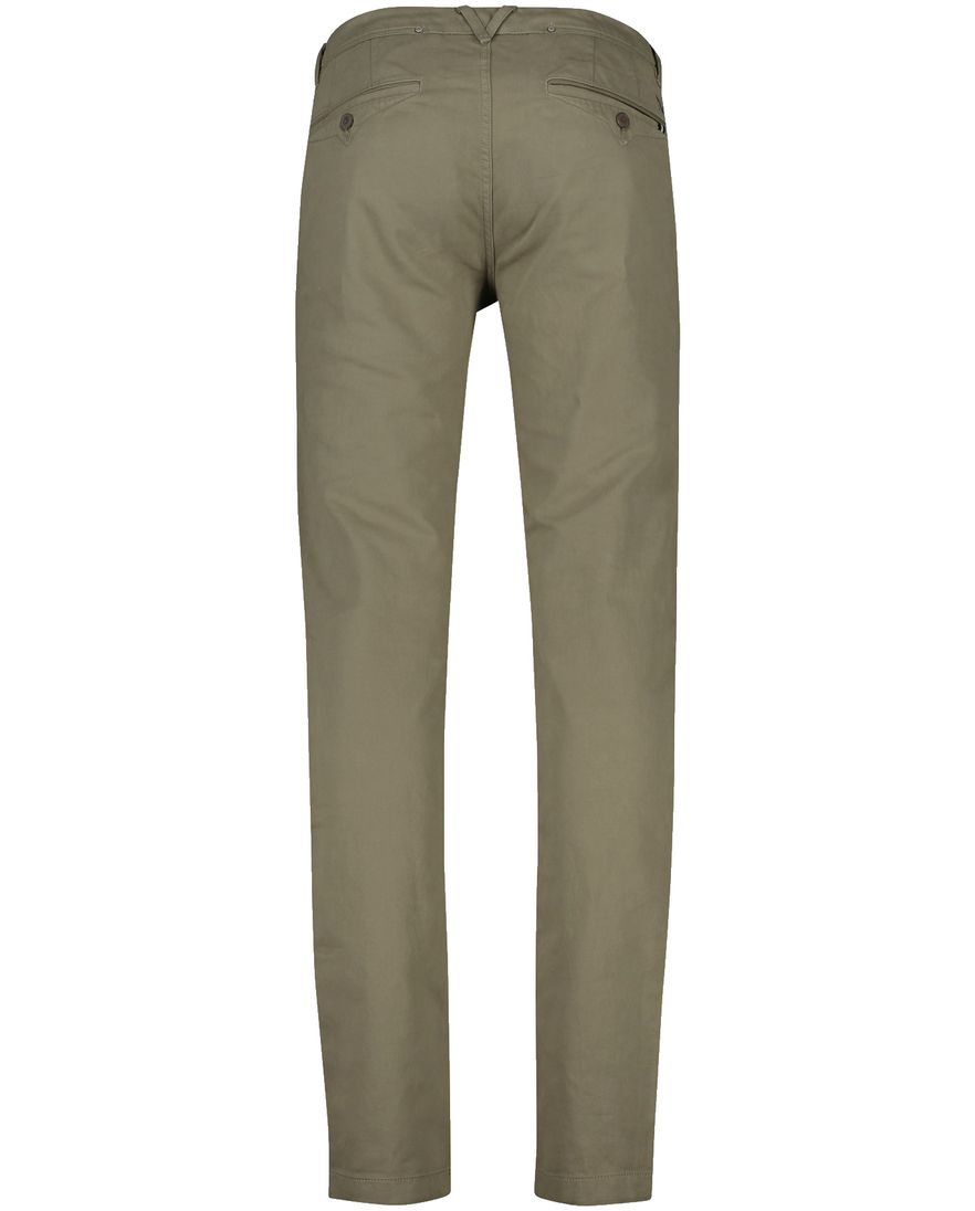 Vanguard chino bruin effen katoen