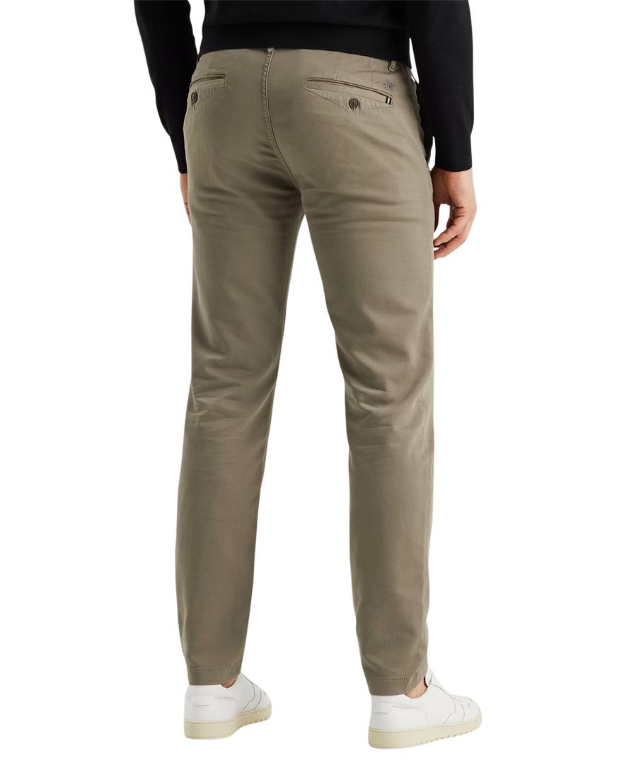 Vanguard chino bruin effen katoen