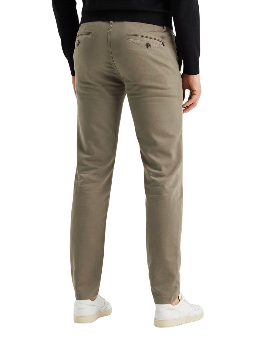 Vanguard chino bruin effen katoen